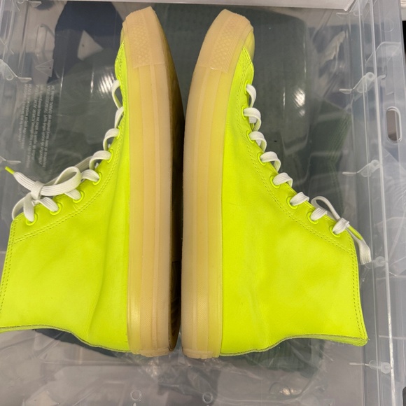 Converse Chuck Taylor All Star High Top 'Neon Yellow' | Men’s 10 Leather - Picture 12 of 13